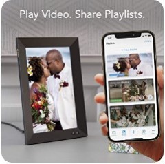 Nixplay Smart Digital Picture Frame 10.1 Inch, Share Video Clips and Photos Instantly via E-Mail or App