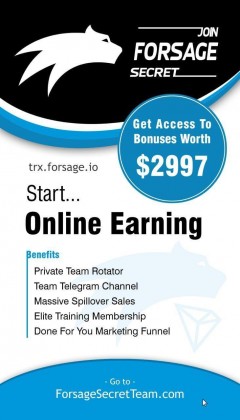 Earn Tron - get Bonus worth 2,557 with our team